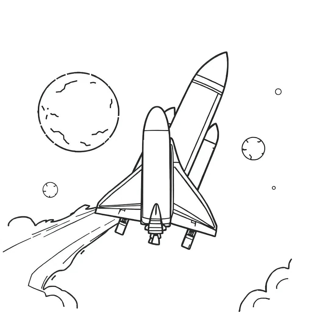 Space Shuttle Coloring Page