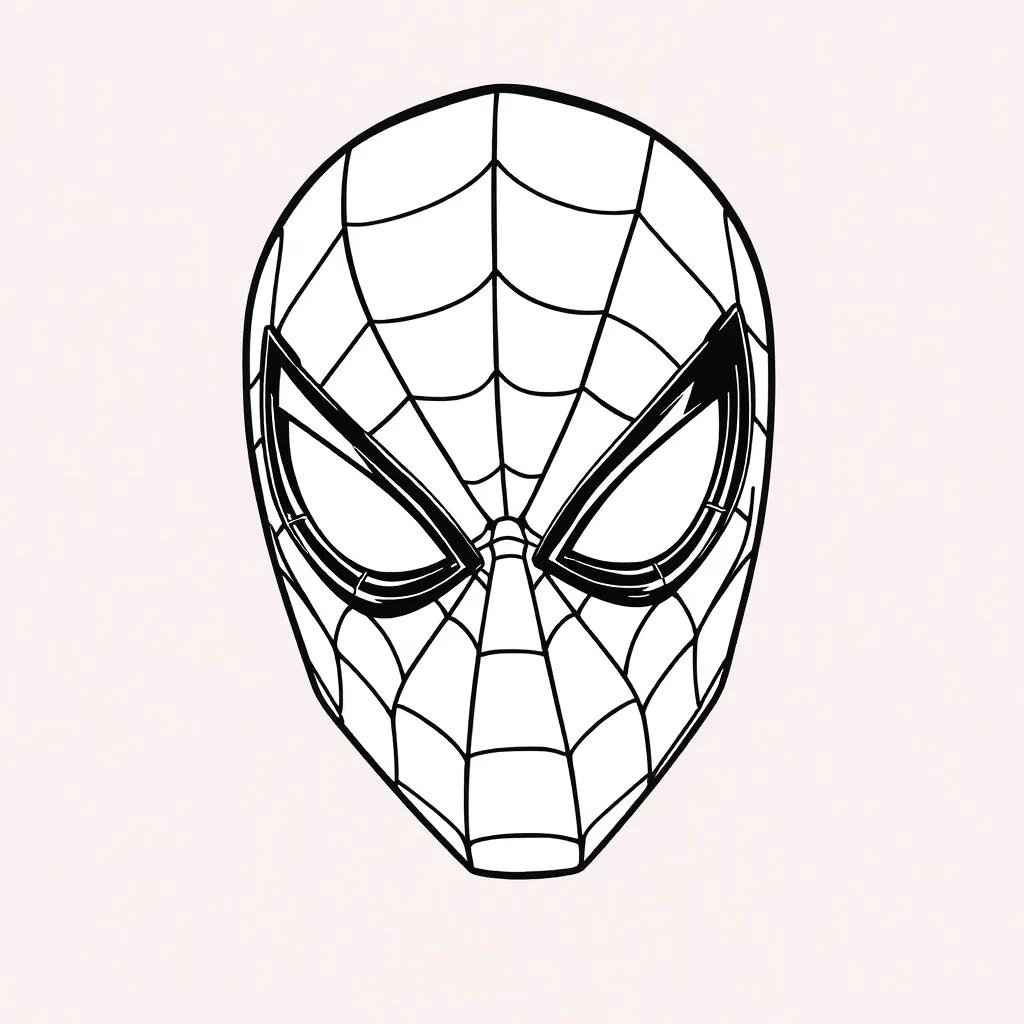 Spider Man Face Coloring Page