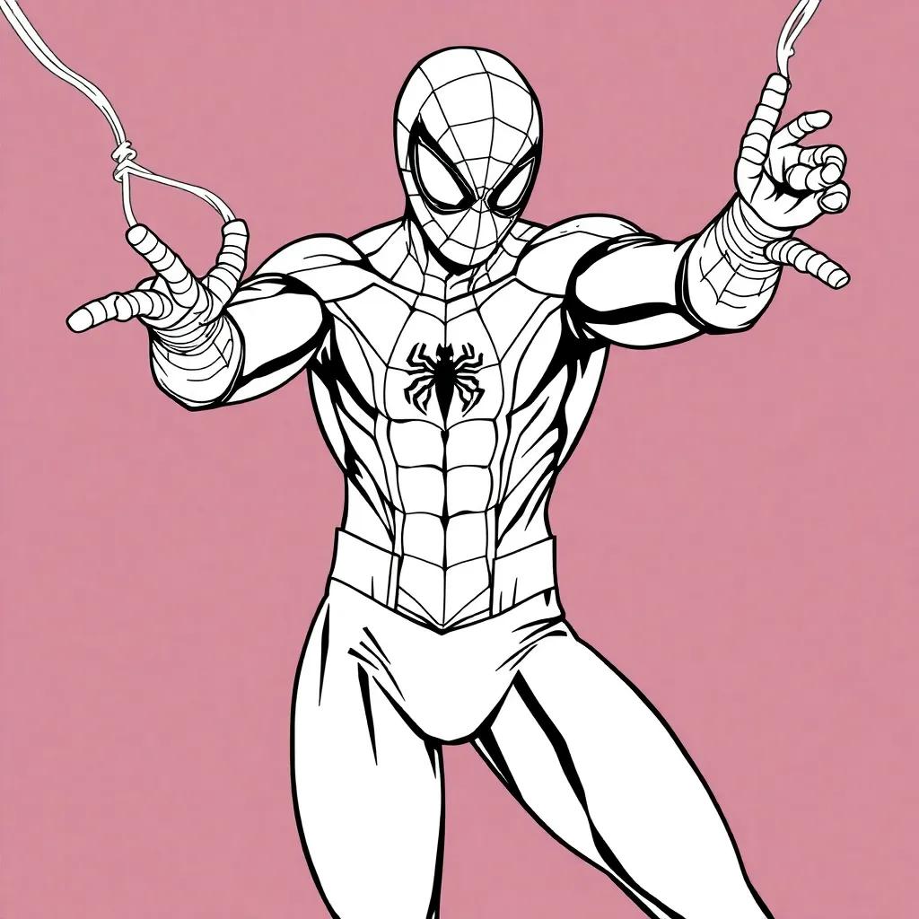 Spiderman Free Coloring Page