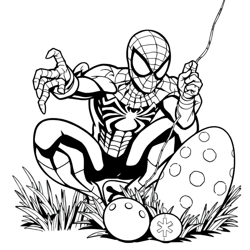 Spiderman Easter Coloring Pages