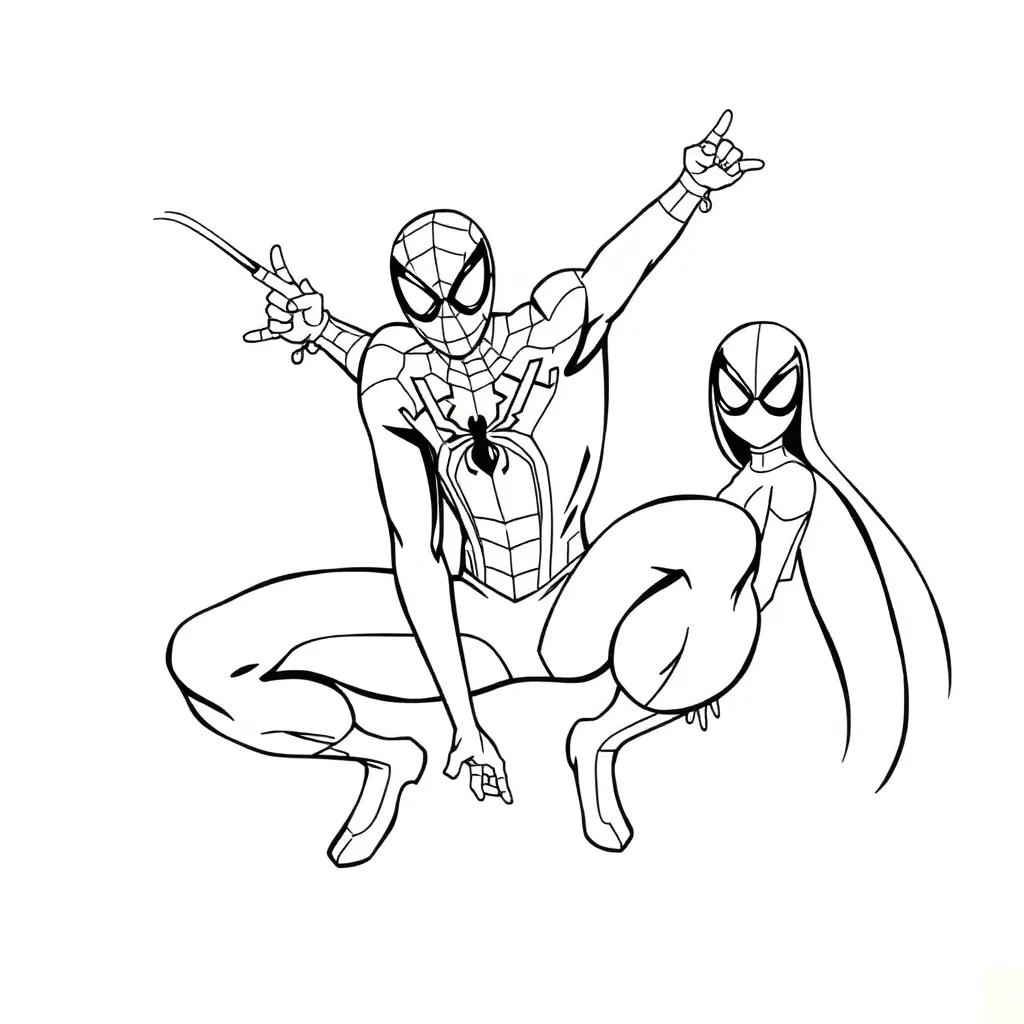 Spiderman And Friends Coloring Pages