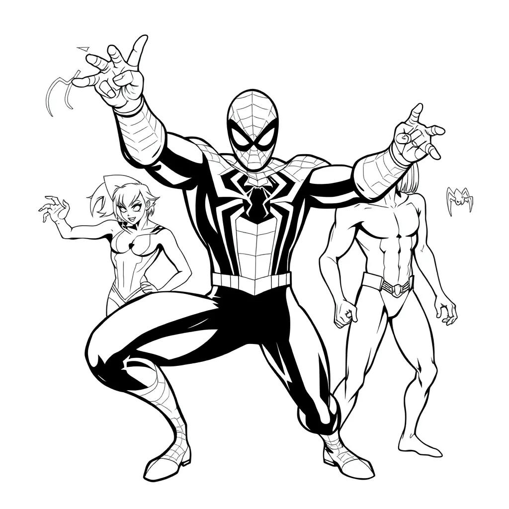 Spiderman And His Amazing Friends Coloring Pages