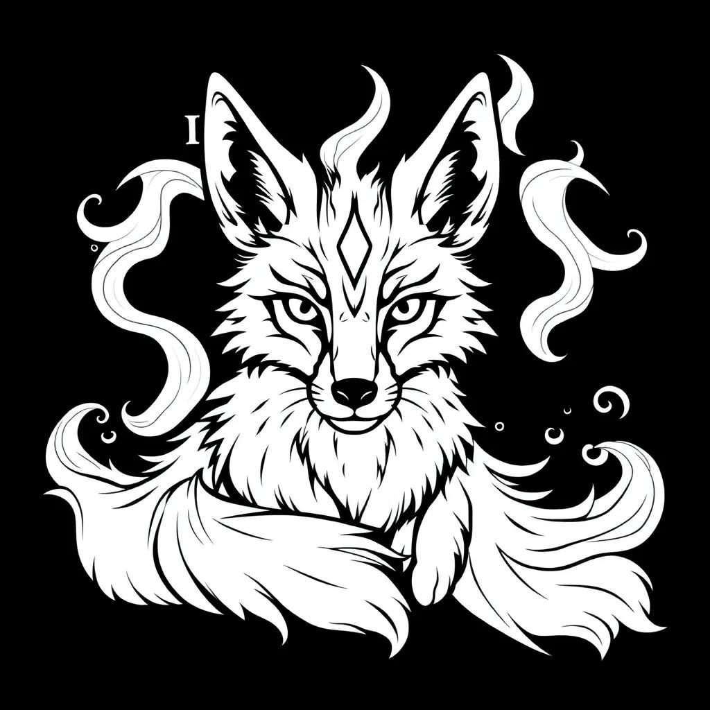 Spirit Fox Coloring Page