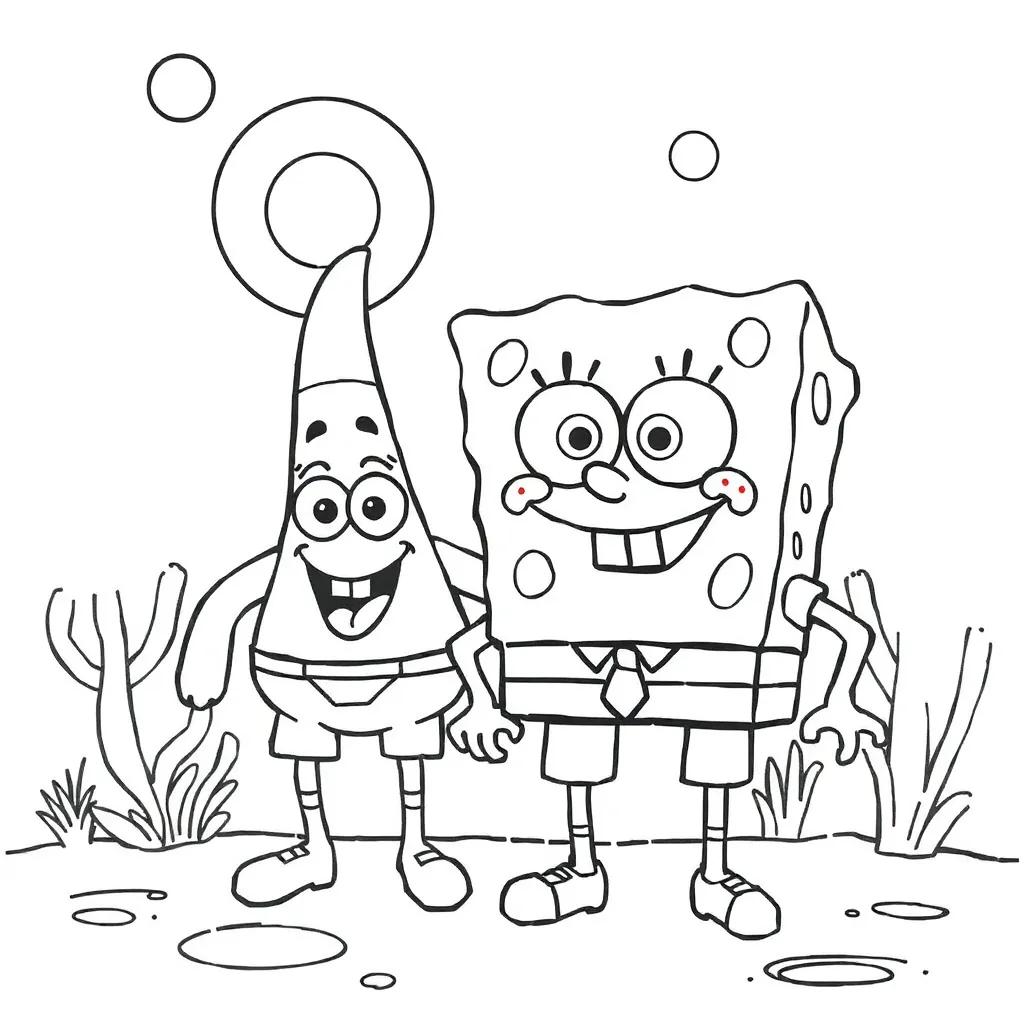 Sponge Bob And Patrick Coloring Pages
