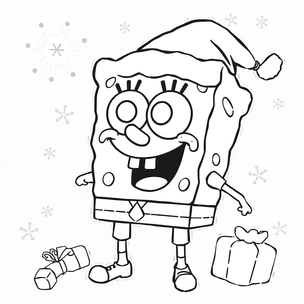 Spongebob Coloring Pages Christmas