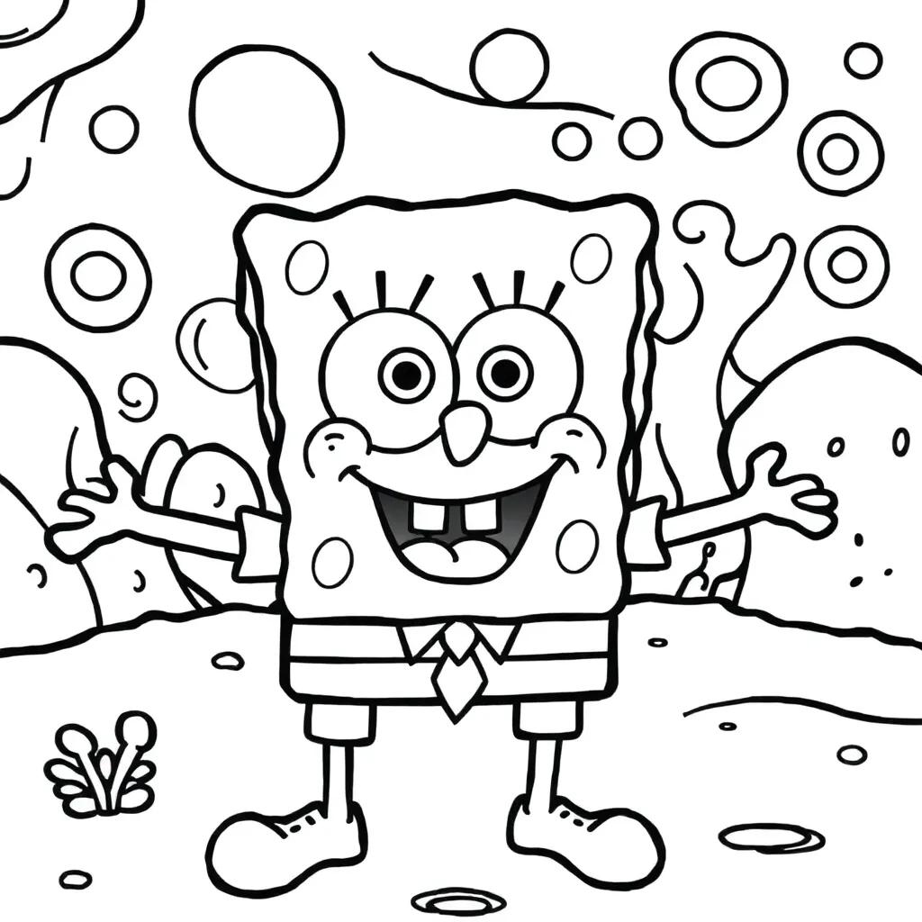 Spongebob Sandy Coloring Pages