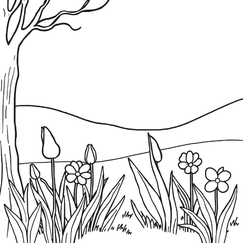 Spring Color Pages For Adults