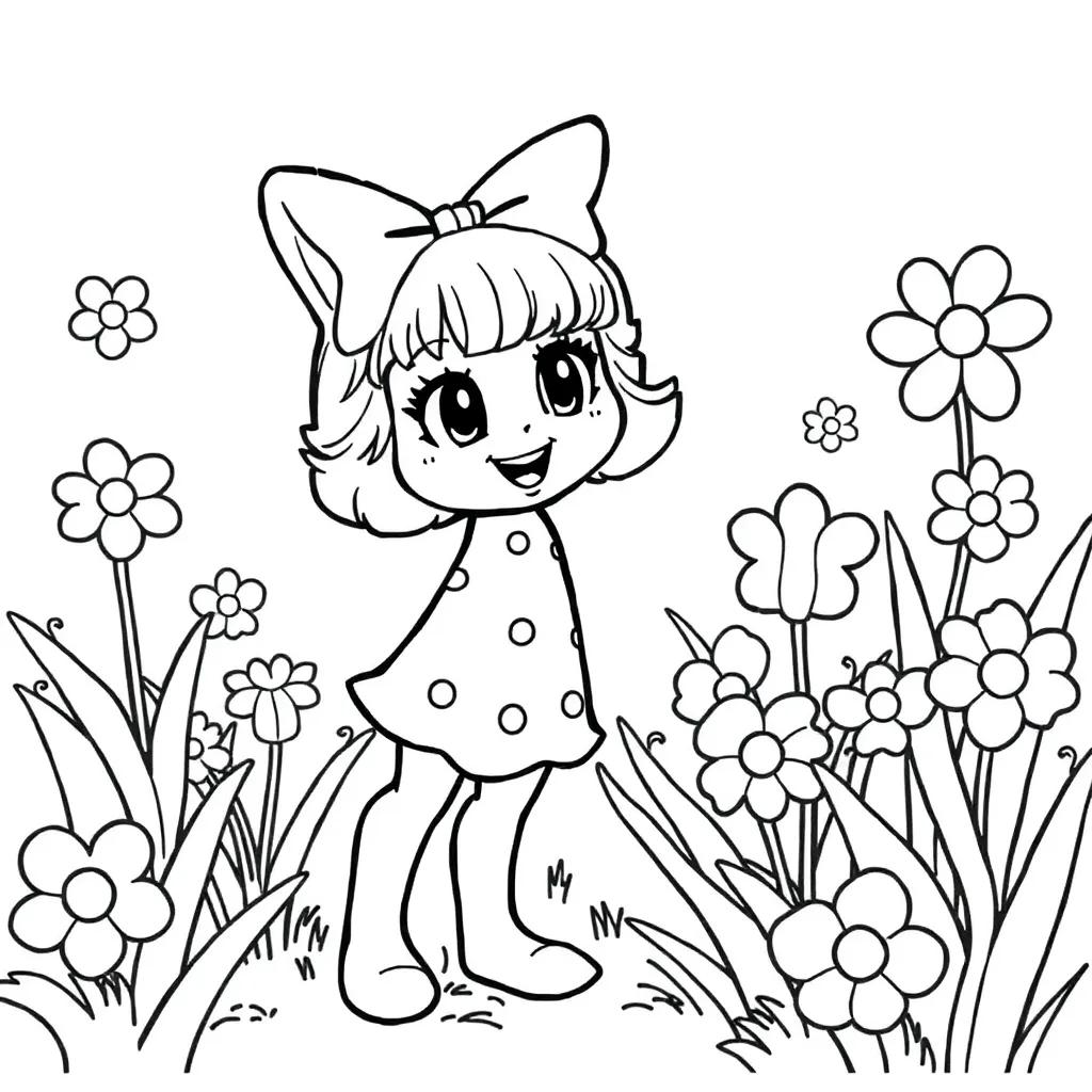 Spring Bonnie Coloring Pages