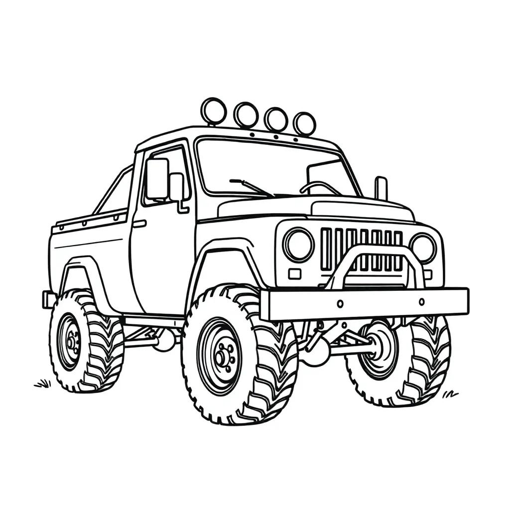 Squatted Truck Coloring Page