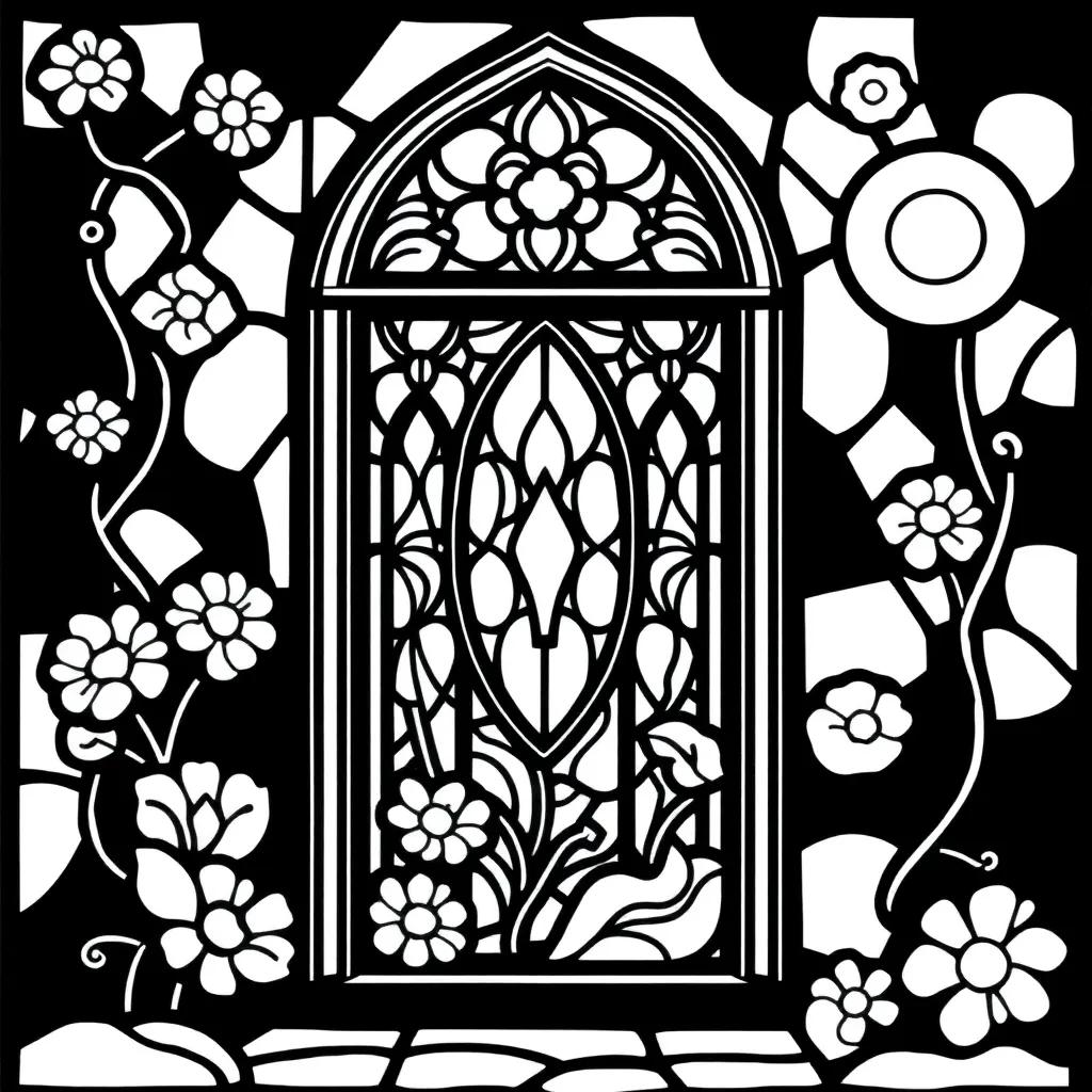 Stained Glass Coloring Pages For Adults