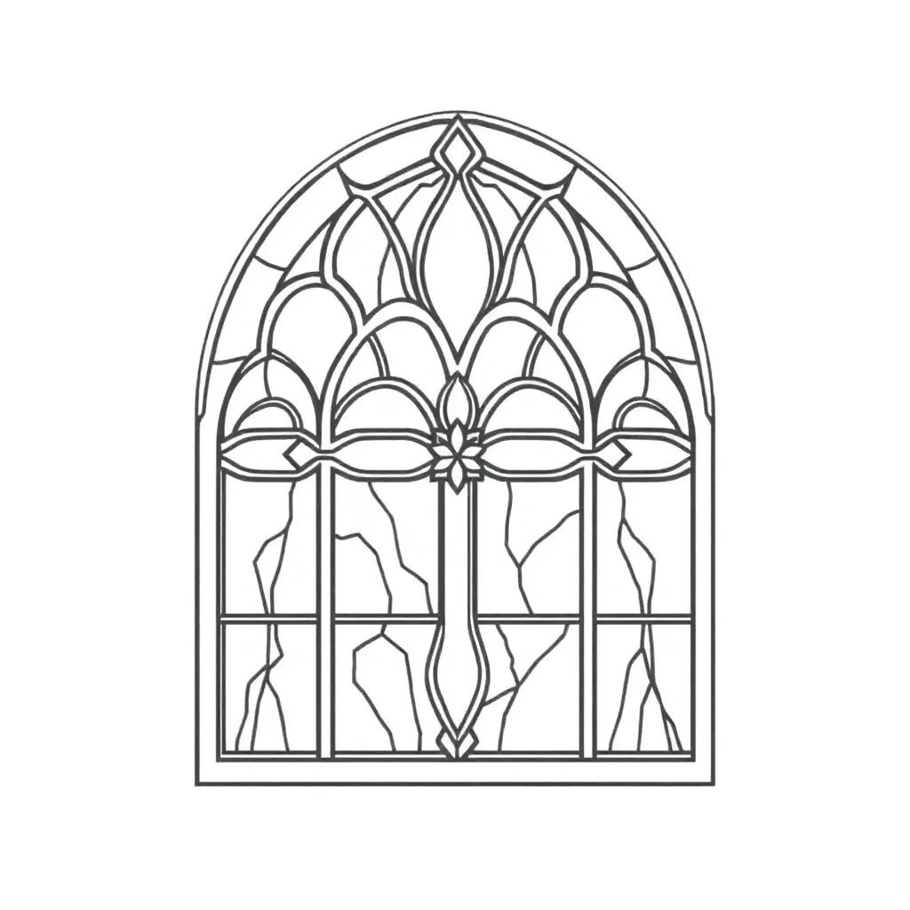 Stained Glass Window Coloring Pages