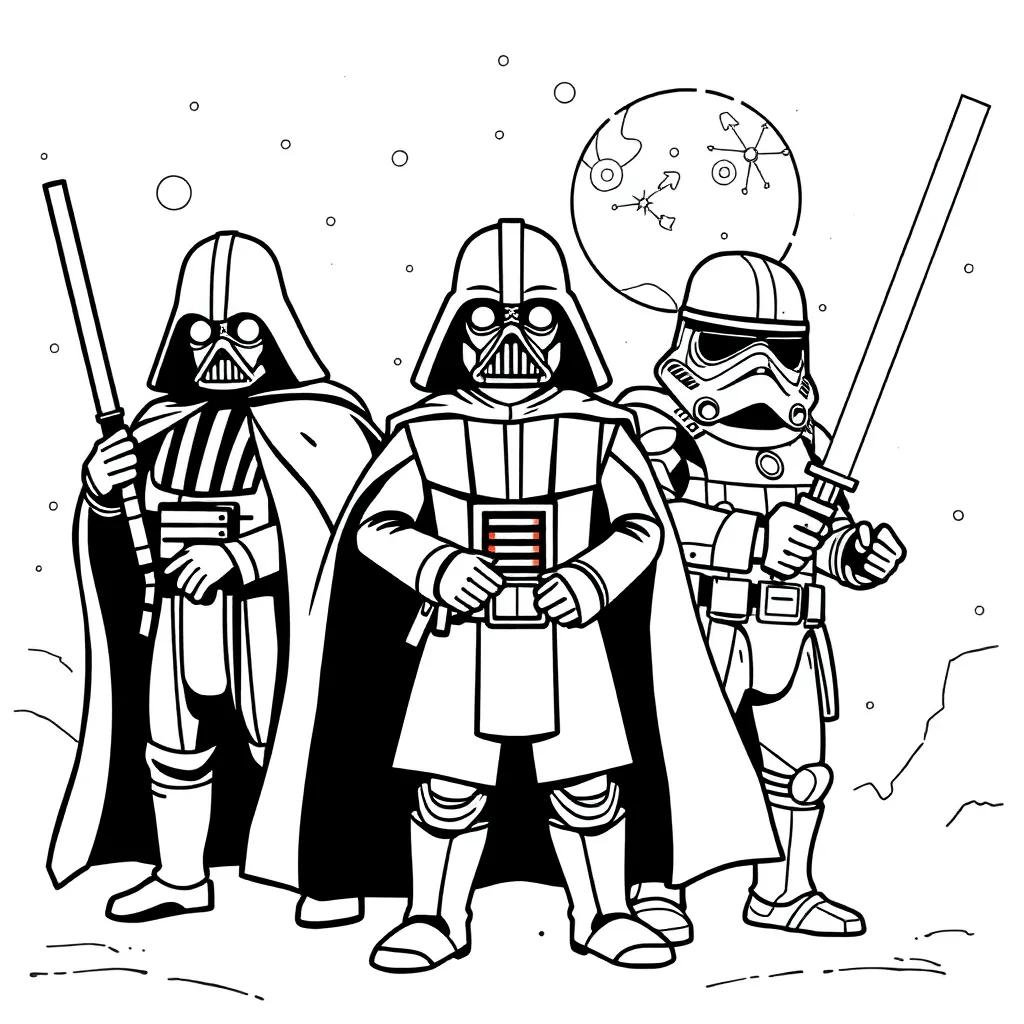 Star Wars Cartoon Characters Coloring Pages
