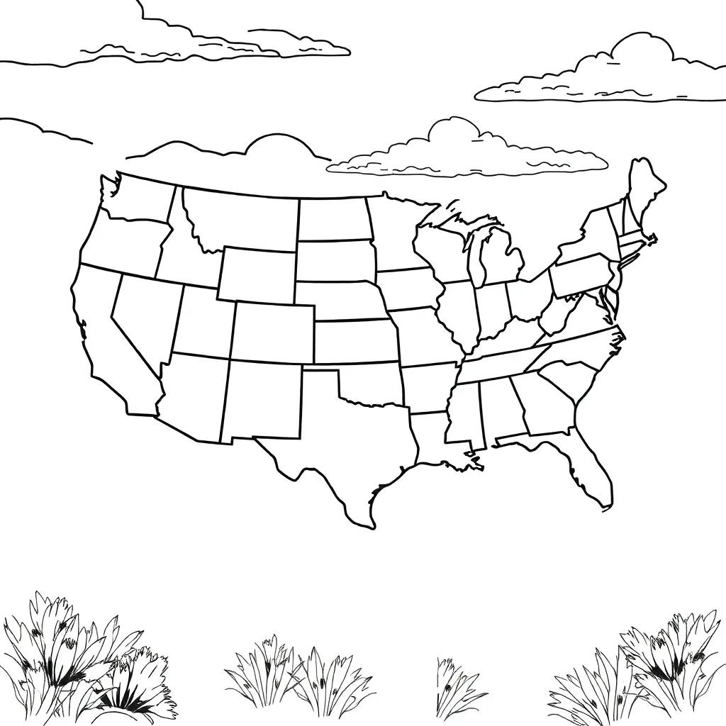 Us States Coloring Pages