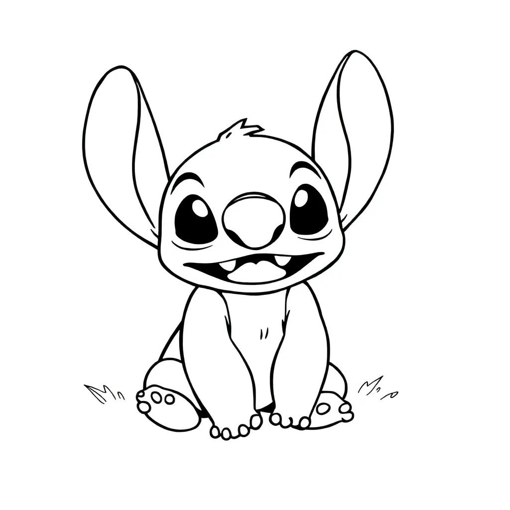 Stitch Coloring Page Free