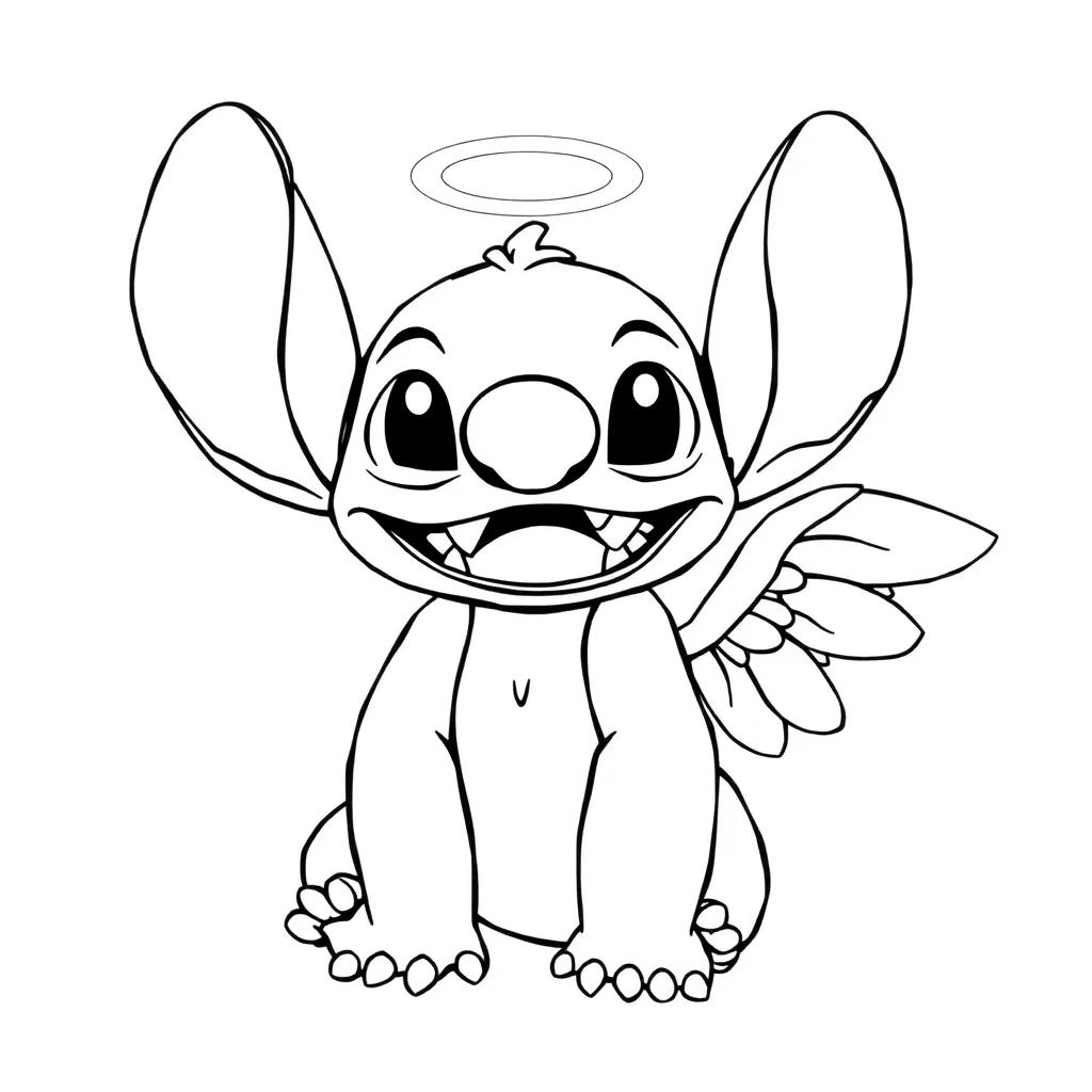 Stitch And Angel Coloring Pages Printable