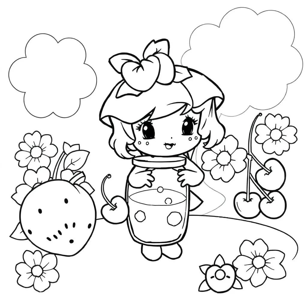 Strawberry Shortcake Cherry Jam Coloring Pages