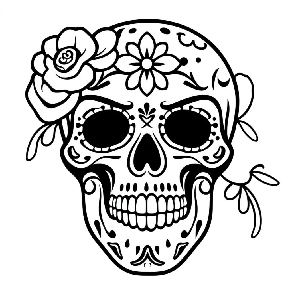 Sugar Skull Coloring Pages Printable