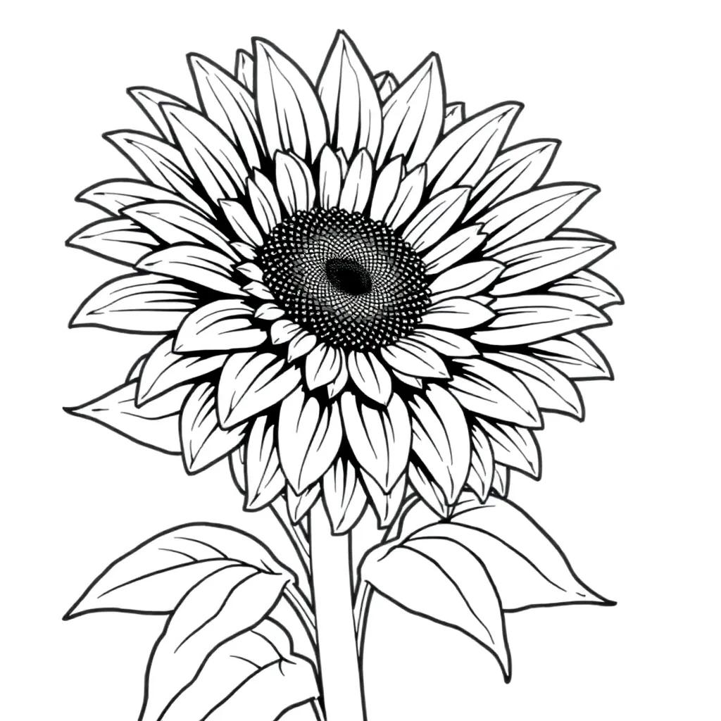 Sunflower Printable Coloring Pages