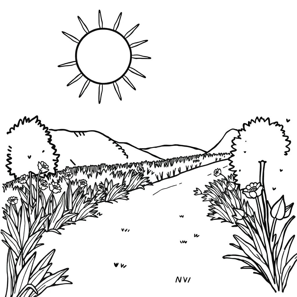 Sunny Day Coloring Pages