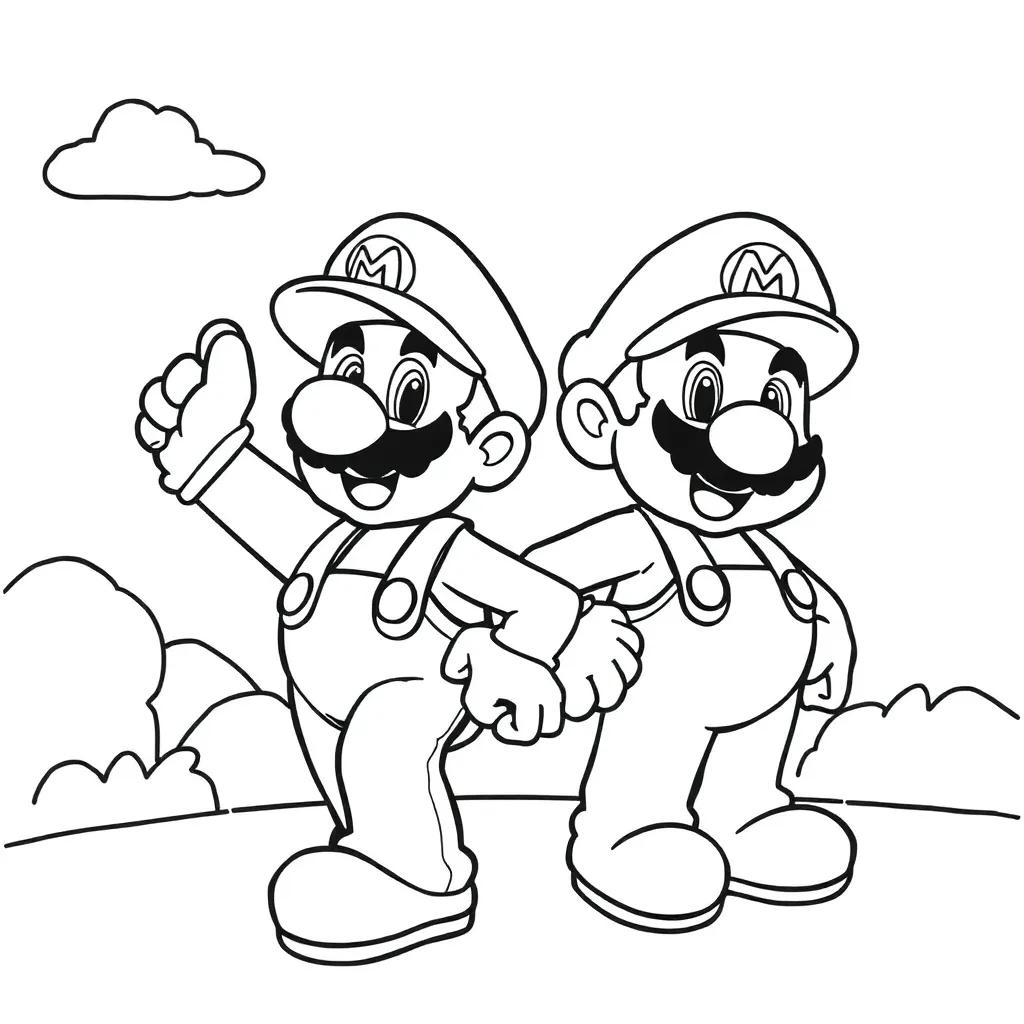 Super Mario Brothers Coloring Page