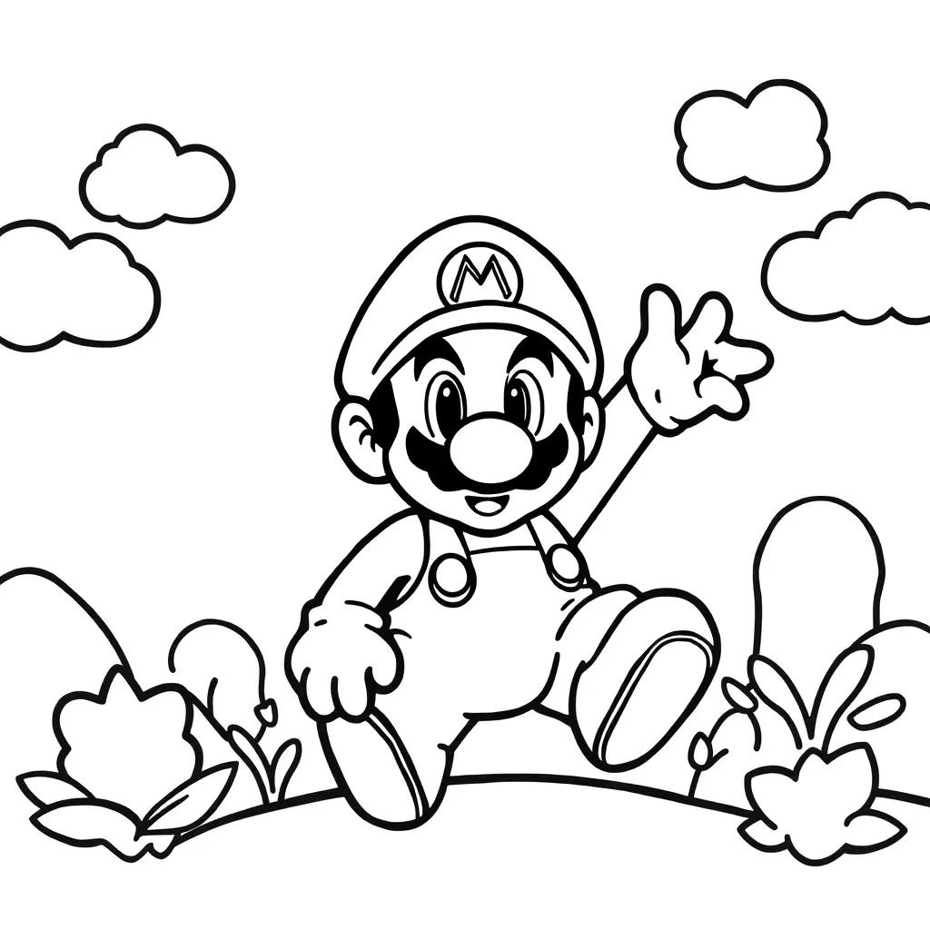 Super Mario World Coloring Page