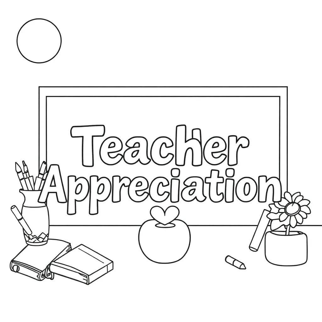 Teacher Appreciation Color Pages