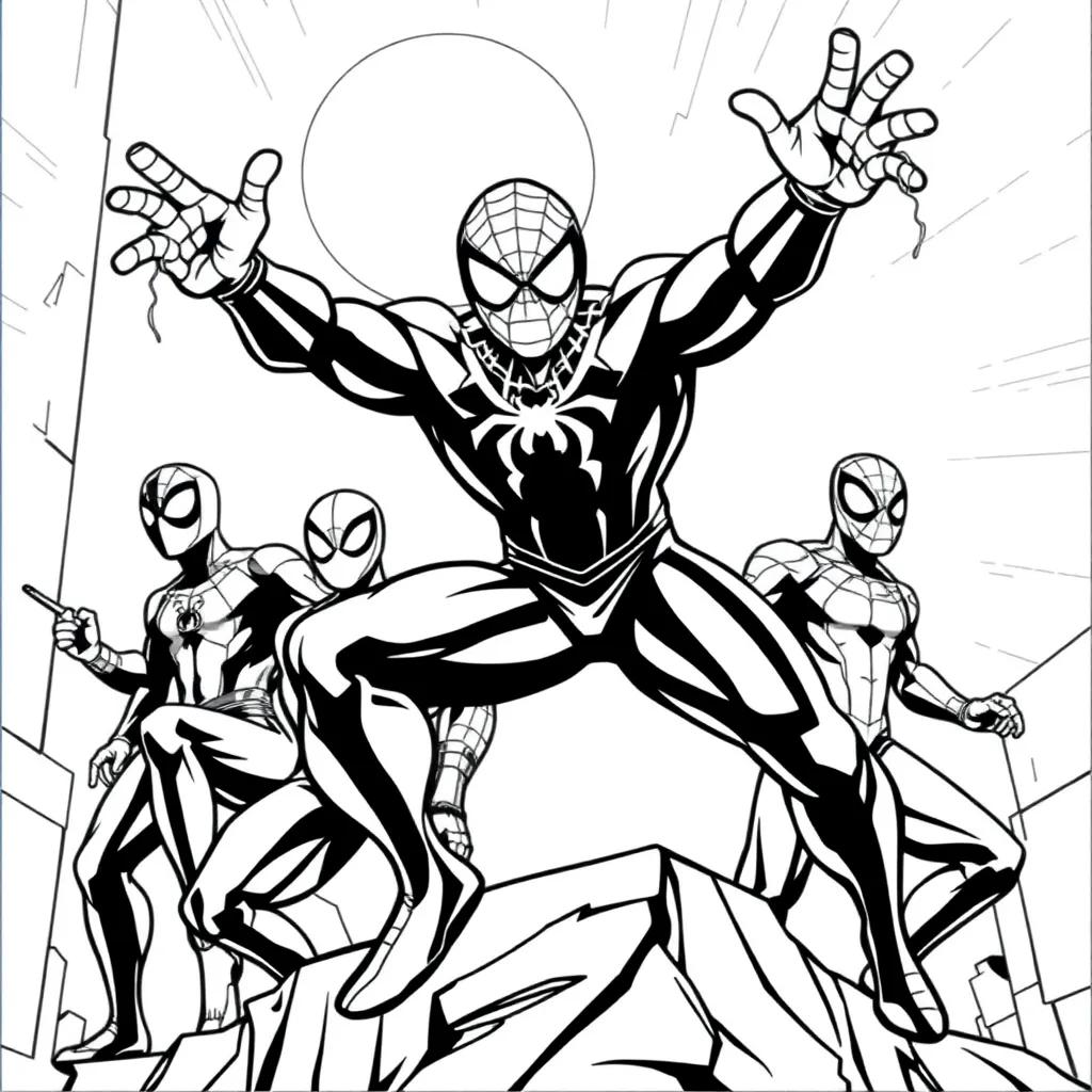 Team Spidey Coloring Pages