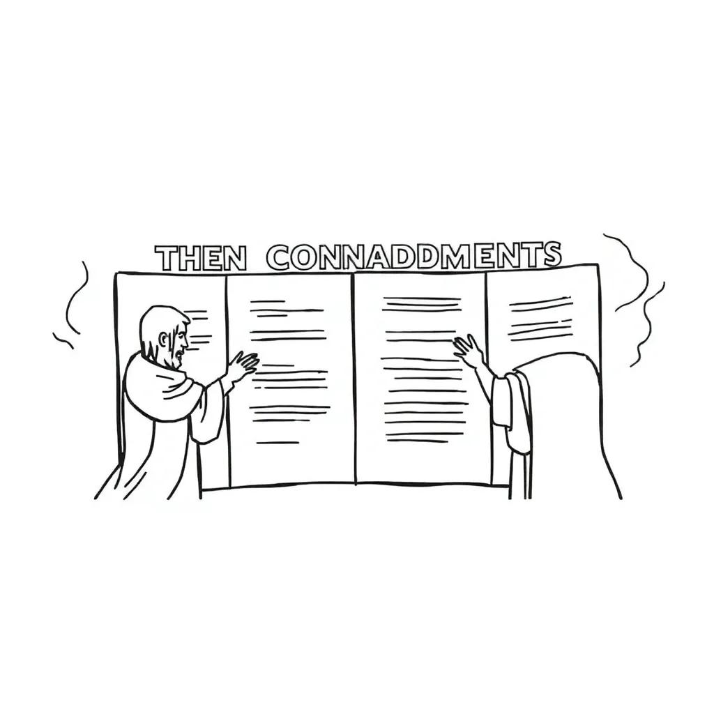 Ten Commandments Color Page