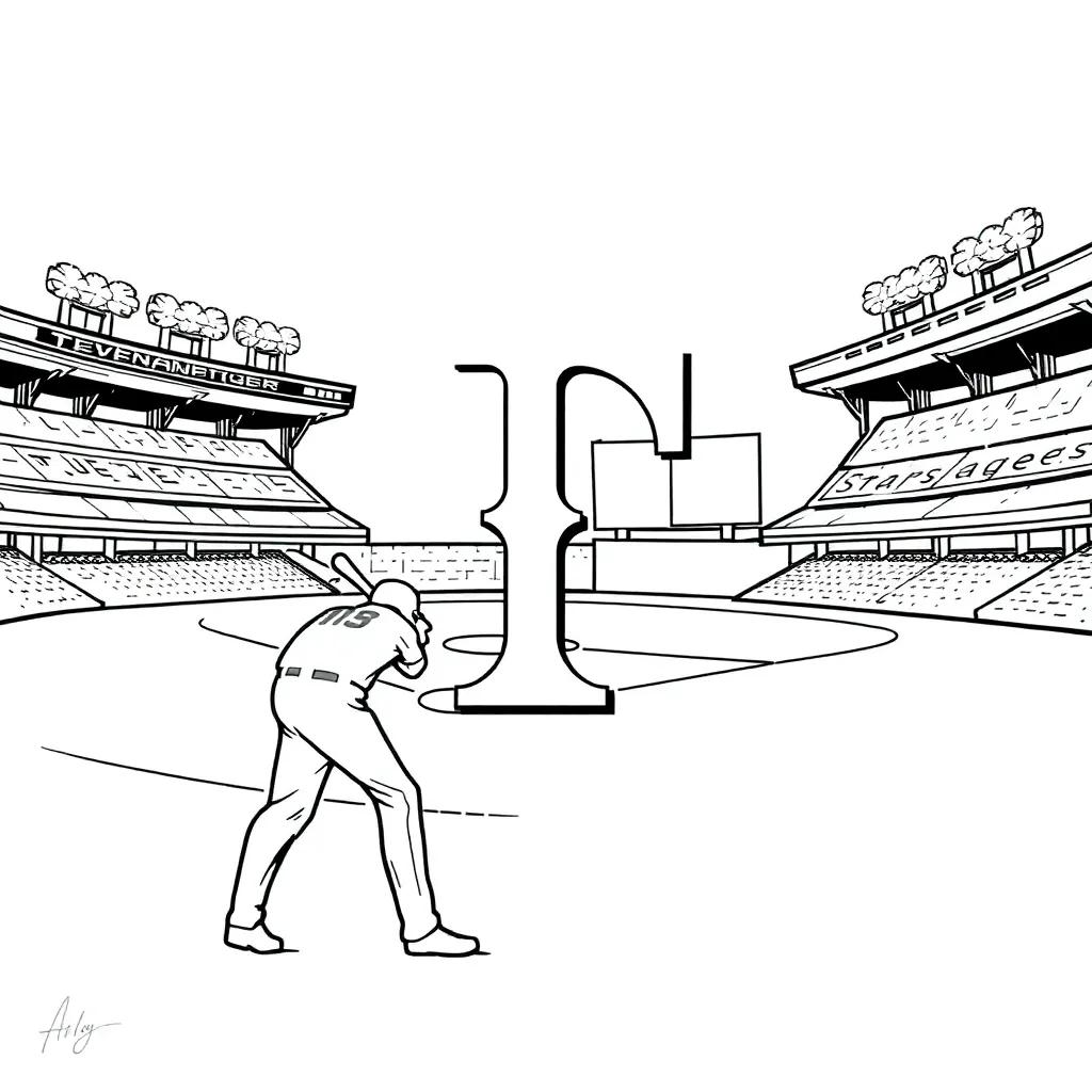 Texas Rangers Baseball Coloring Pages