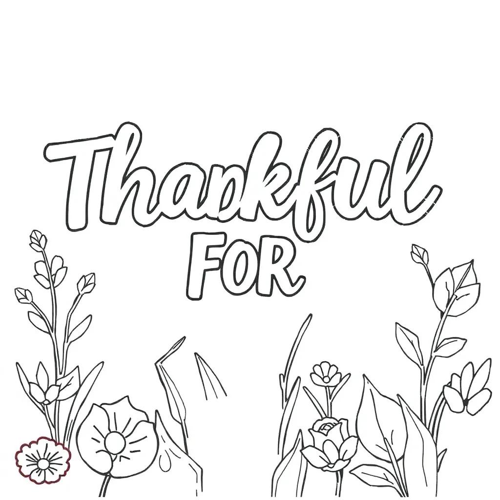 Thankful For Coloring Pages