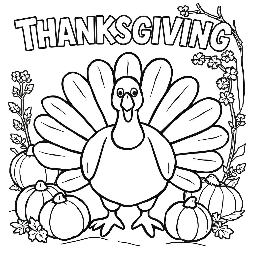 Thanksgiving Preschool Coloring Pages