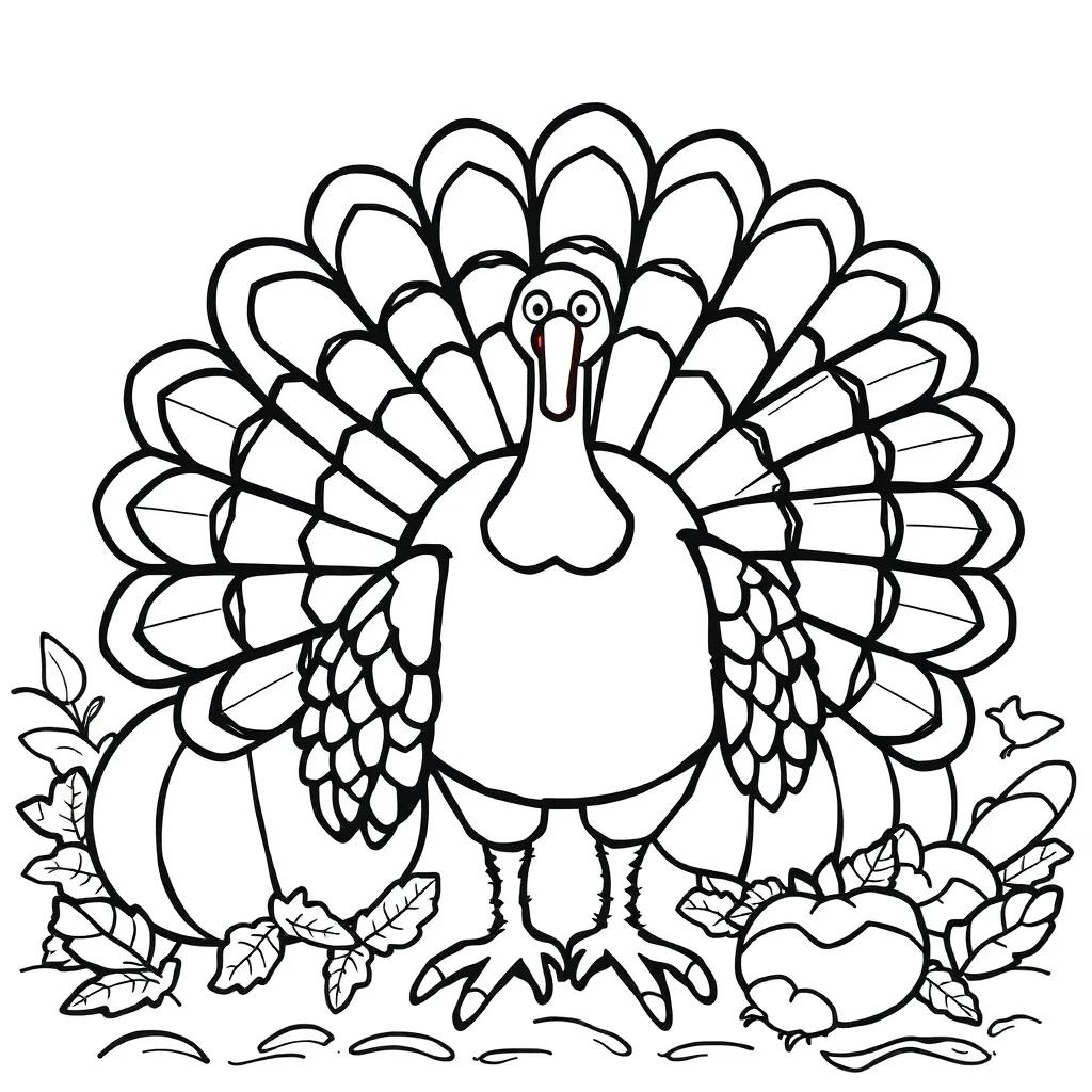 Thanksgiving Turkey Coloring Pages