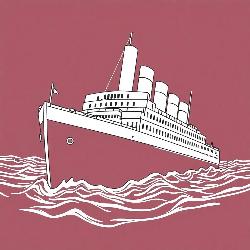Titanic Coloring Pages Sinking