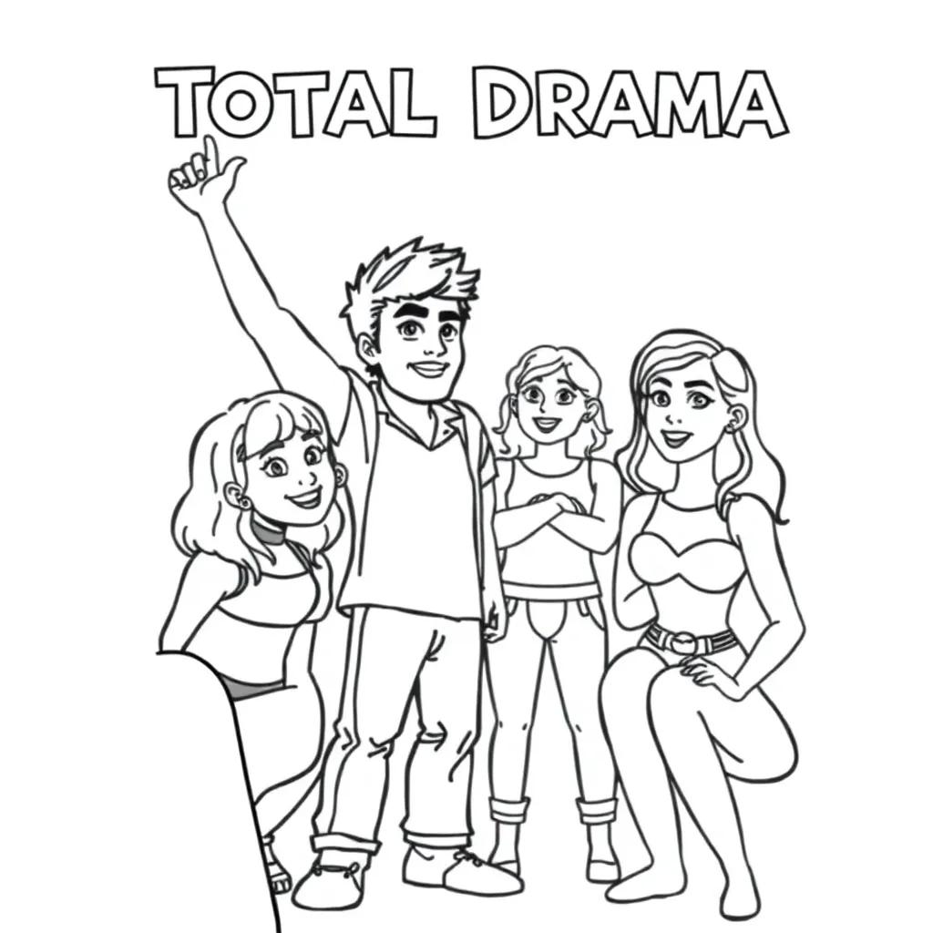 Total Drama Coloring Pages