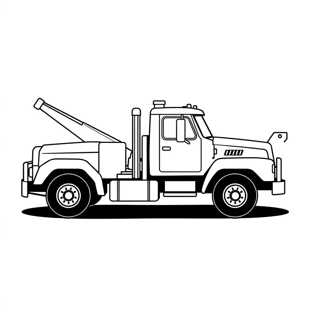 Tow Truck Coloring Page