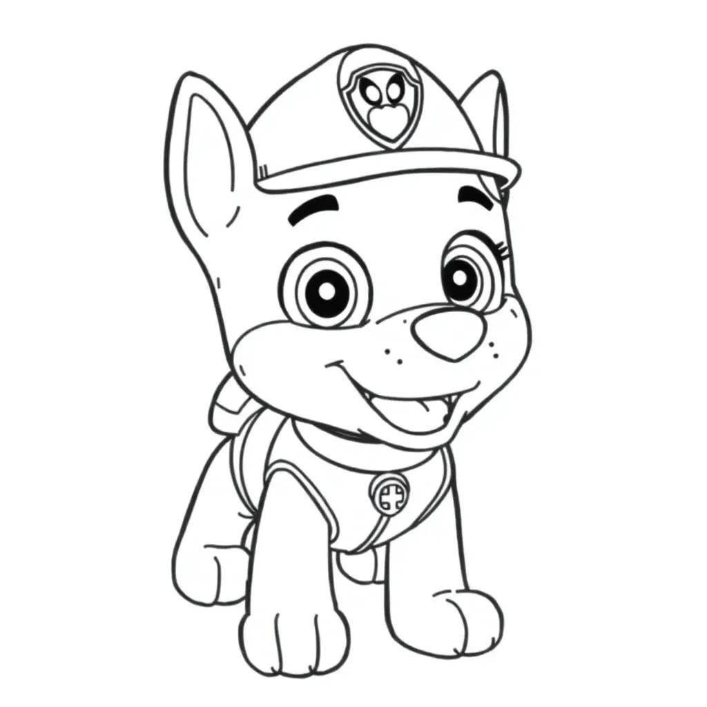 Tracker Paw Patrol Coloring Page