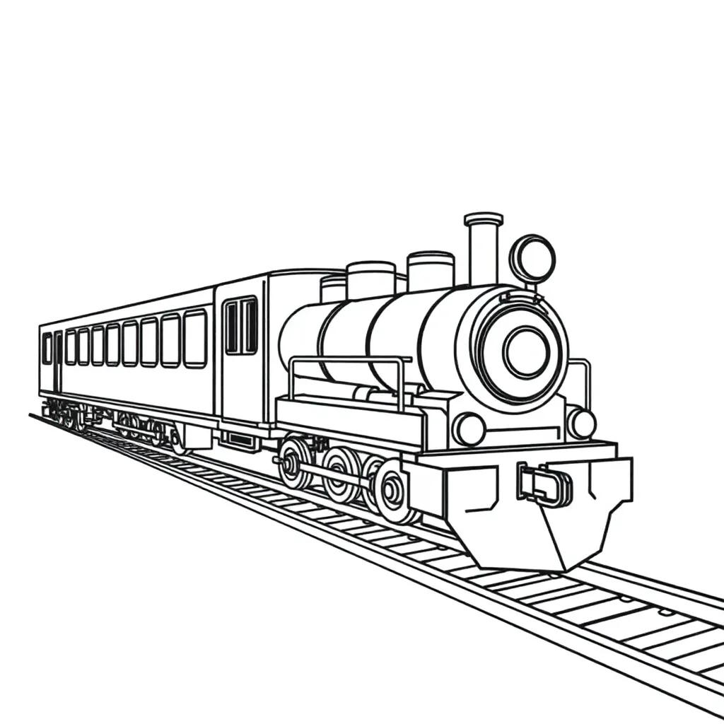 Train Color Pages Free Printable
