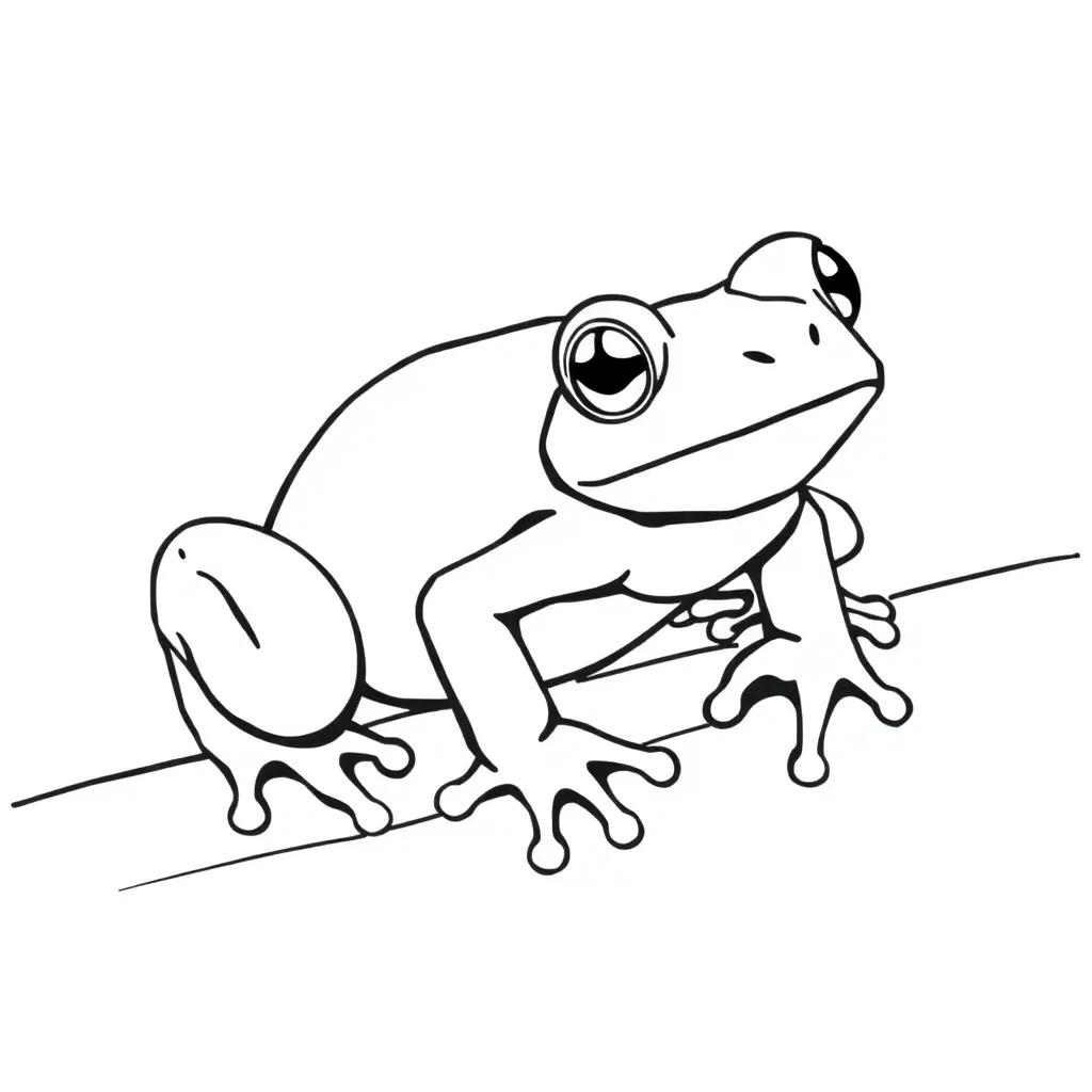 Tree Frog Coloring Page