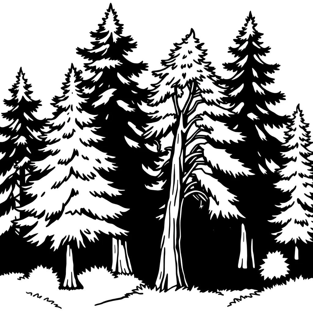 Trees Printable Coloring Pages
