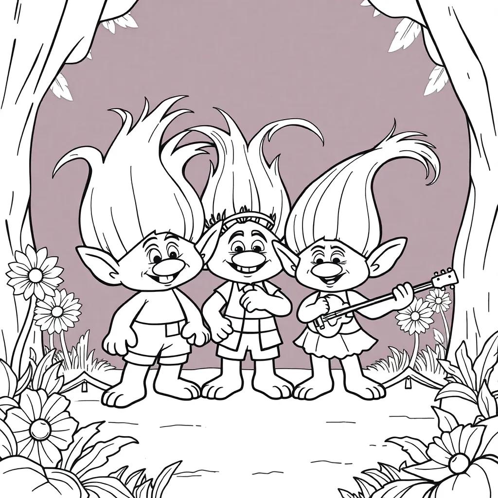 Trolls Band Together Coloring Page