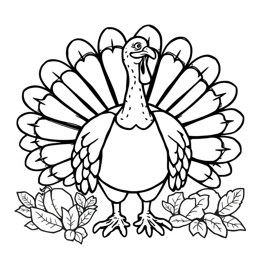 Turkey For Thanksgiving Coloring Pages
