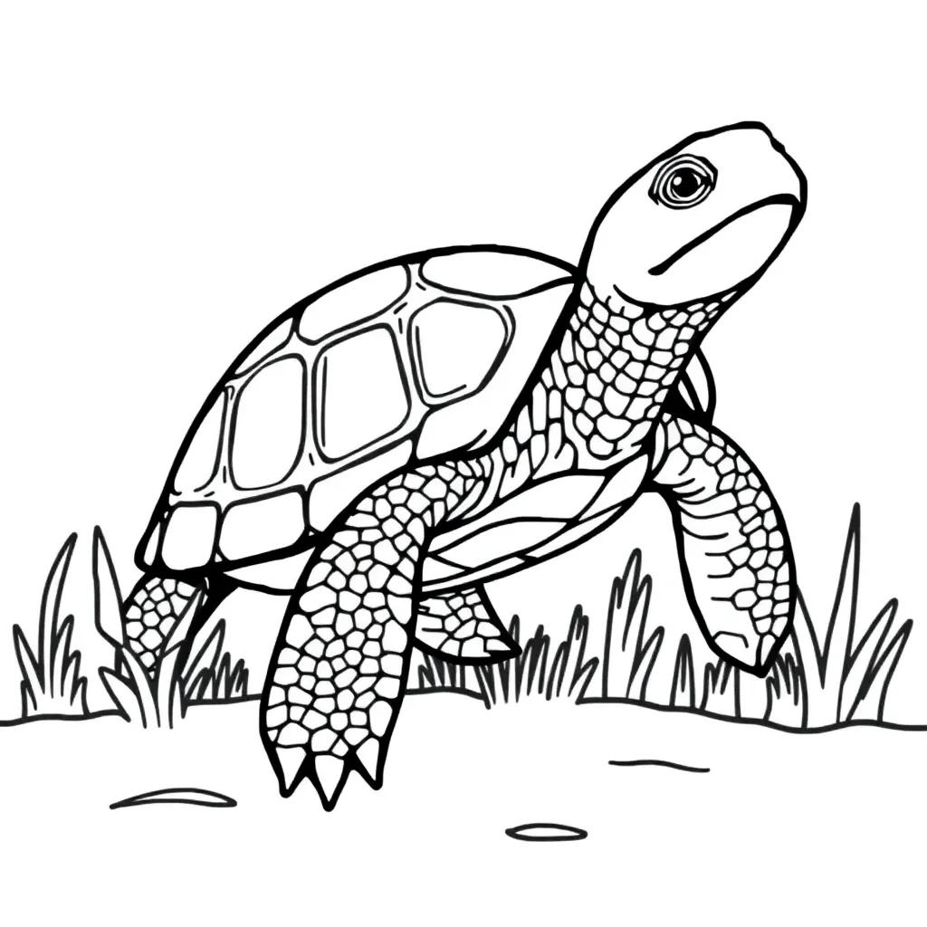 Turtle Coloring Pages Colored