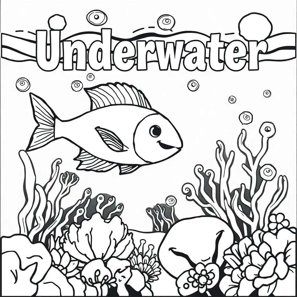 Underwater Coloring Book Pages