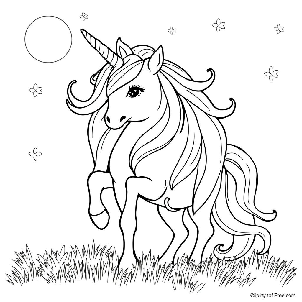 Unicorn Coloring Page Free Printable