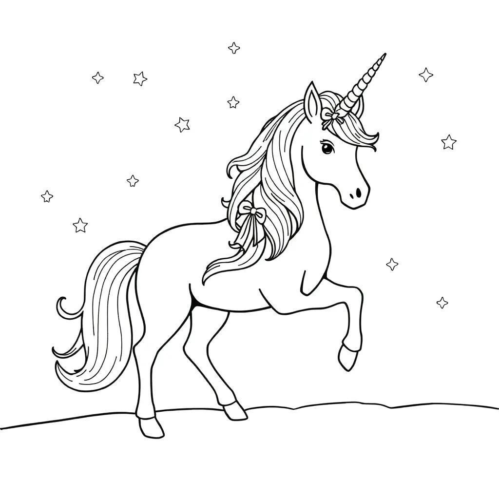 Unicorn Christmas Coloring Pages