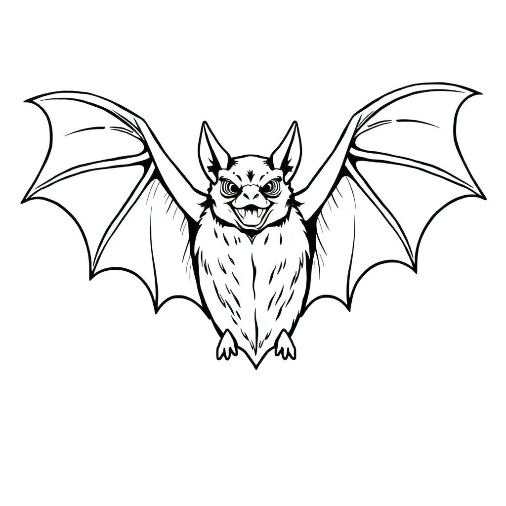 Vampire Bat Coloring Page