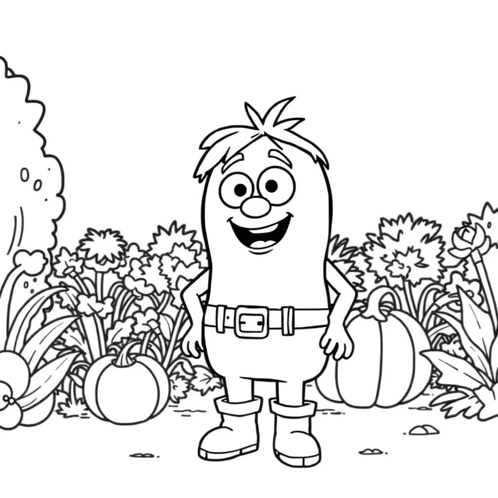 Veggietales Coloring Pages Larryboy