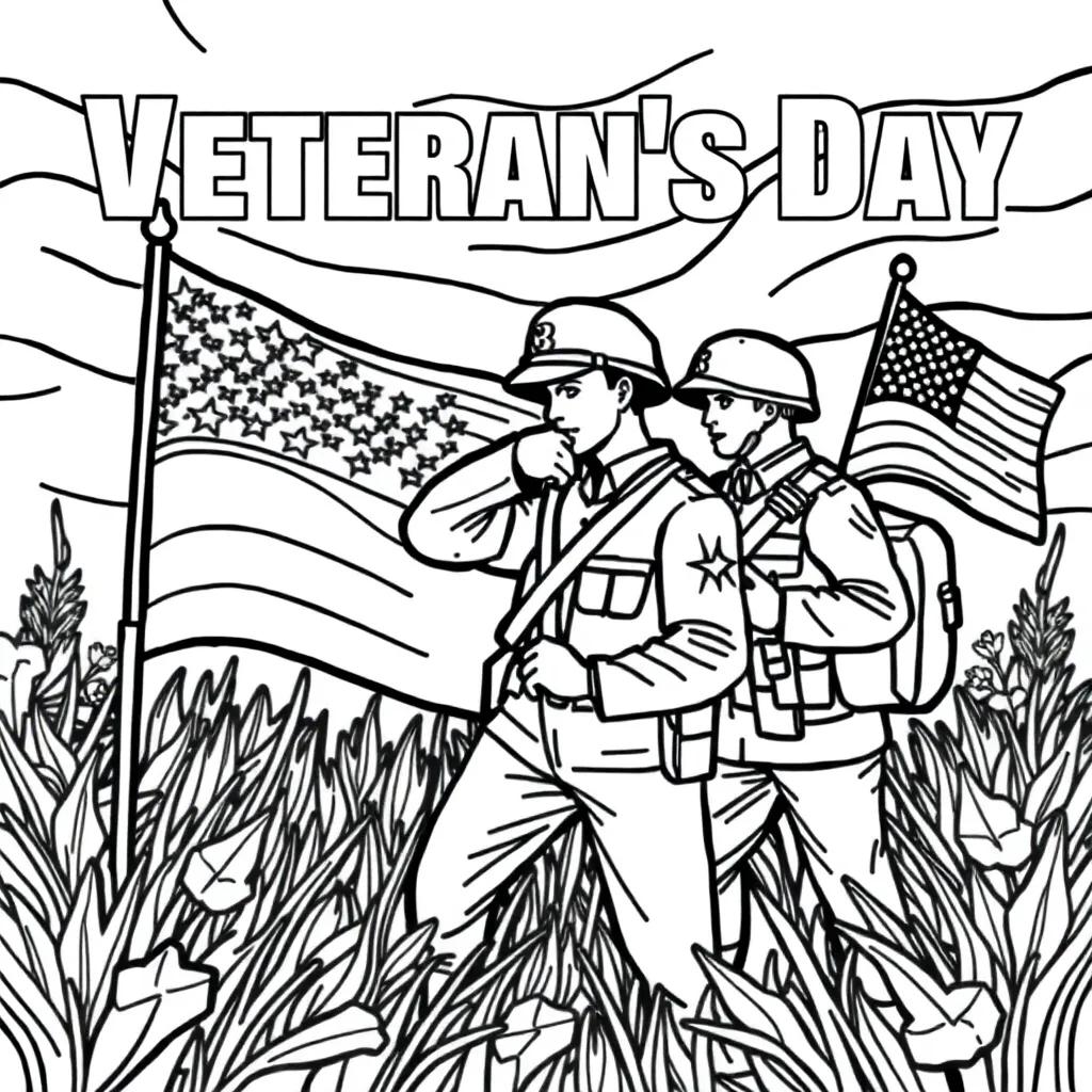 Veterans Day Coloring Pages Printable