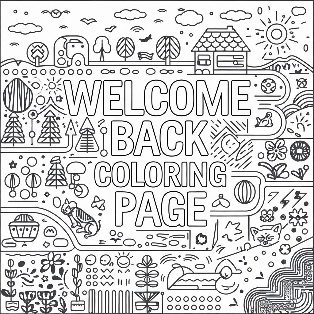 Welcome Back Coloring Page