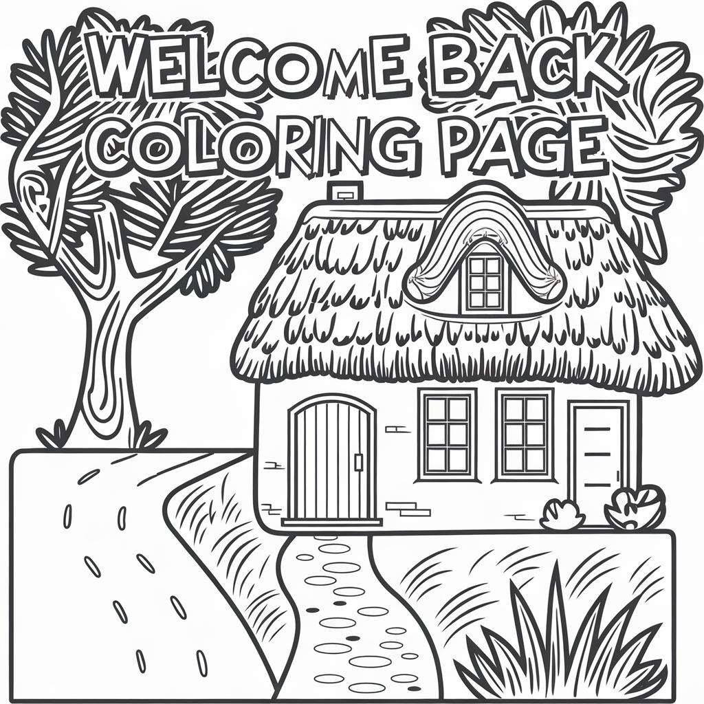 Welcome Back Coloring Page